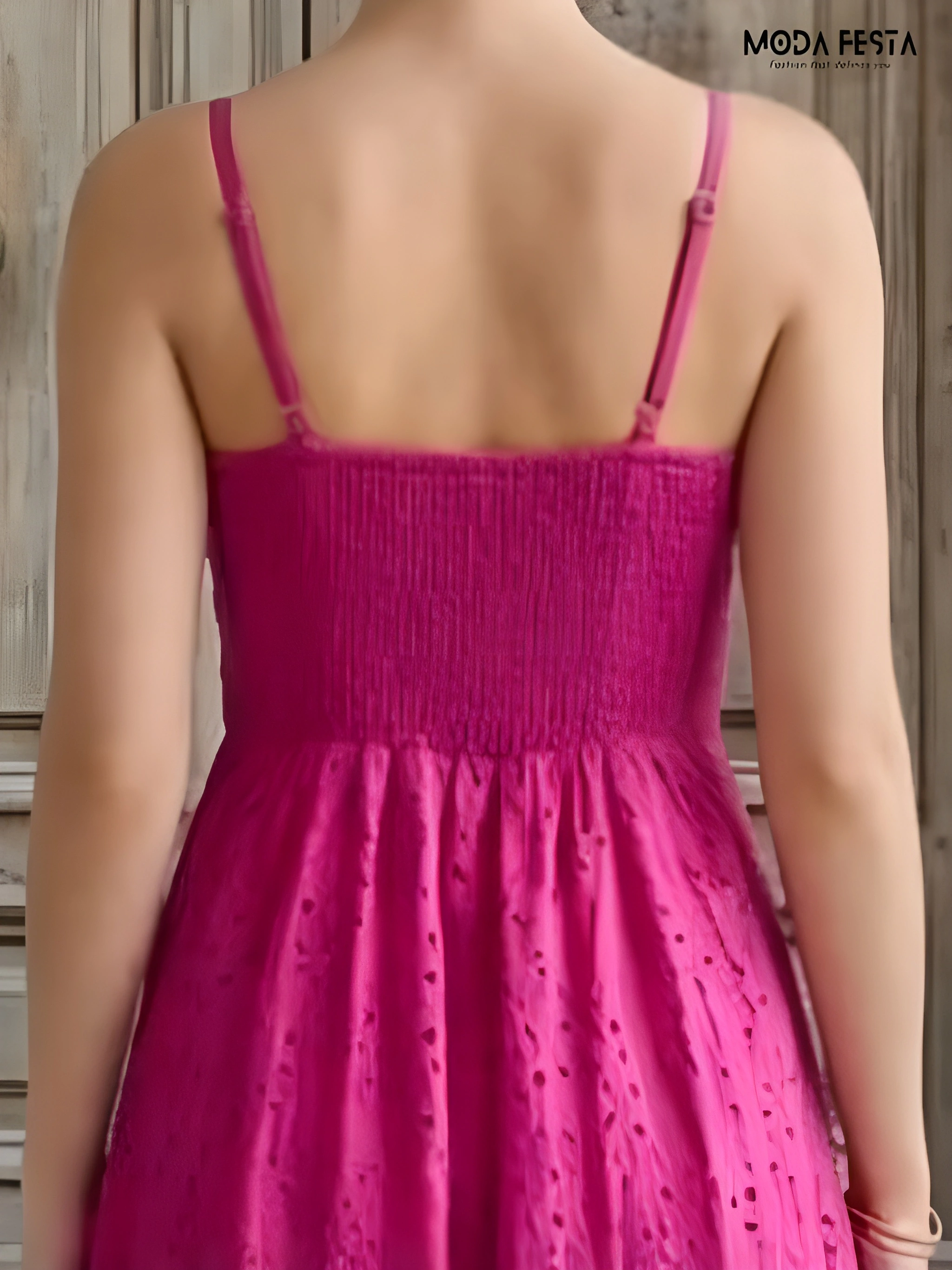 ModaFesta -chikan-spaghetti-dress- pink